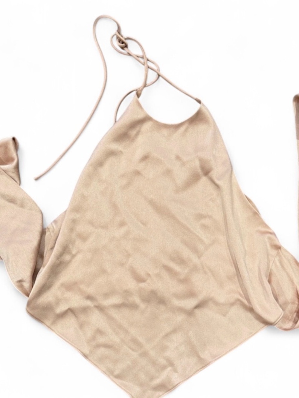 Alice + Olivia Satin Top in Nude
